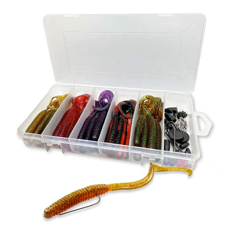 Savage Gear Rib Worm Kit One Size Mix Colors 60pcs 3 Savage Gear Rib Worm Kit One Size Mix Colors 60pcs