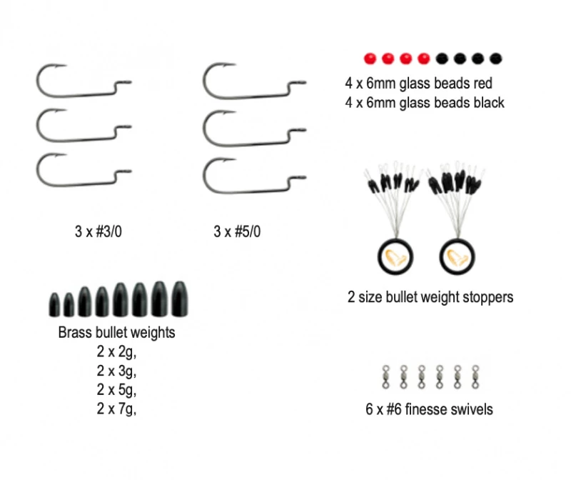 Savage Gear Rib Worm Kit One Size Mix Colors 60pcs 6 Savage Gear Rib Worm Kit One Size Mix Colors 60pcs - Image 4